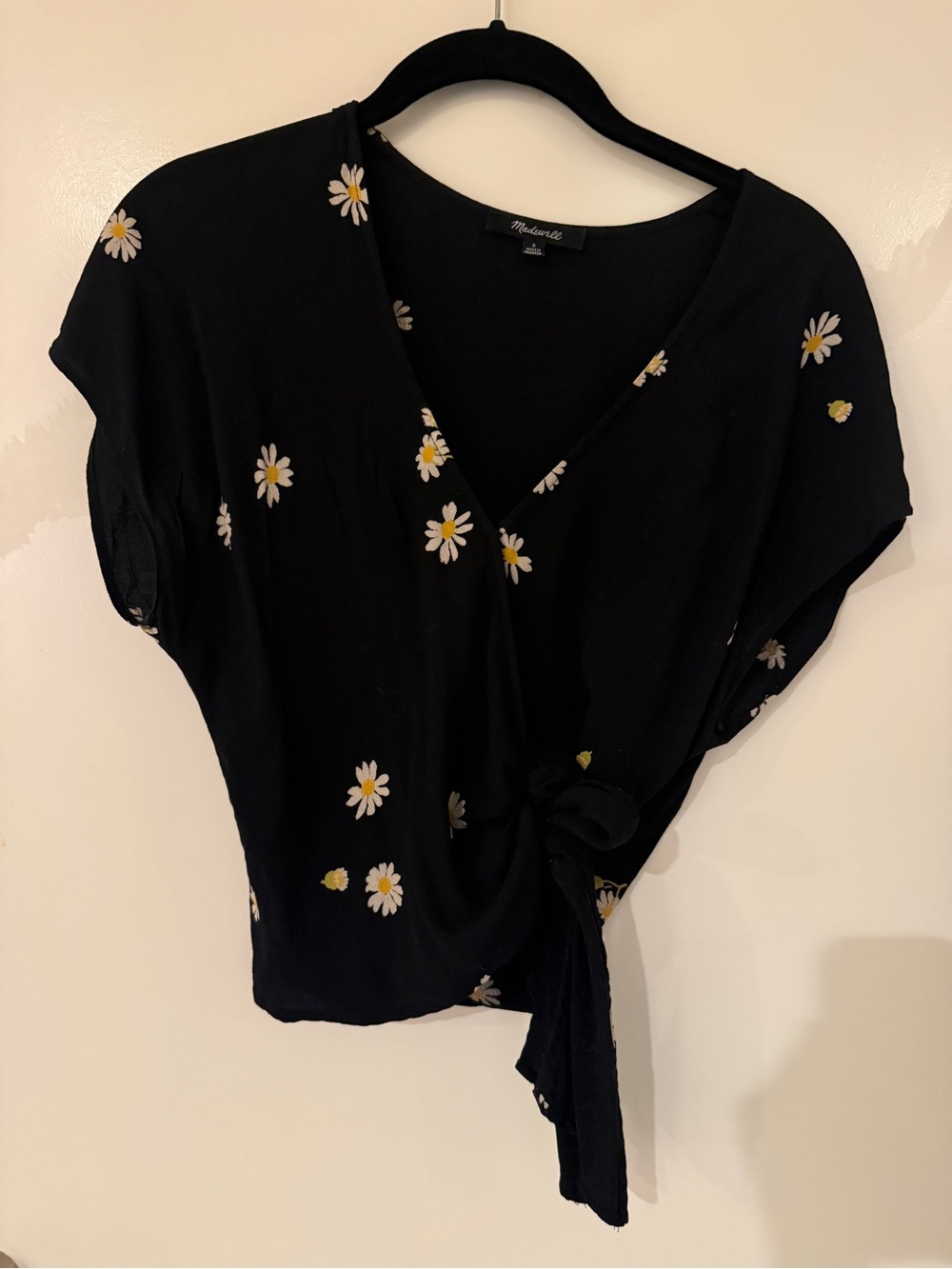 Madewell Daisy Floral Wrap Blouse S - Picture 2 of 4